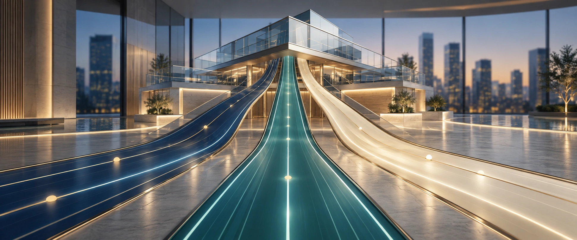 Architectural panorama expressing integrated professional capability and forward direction